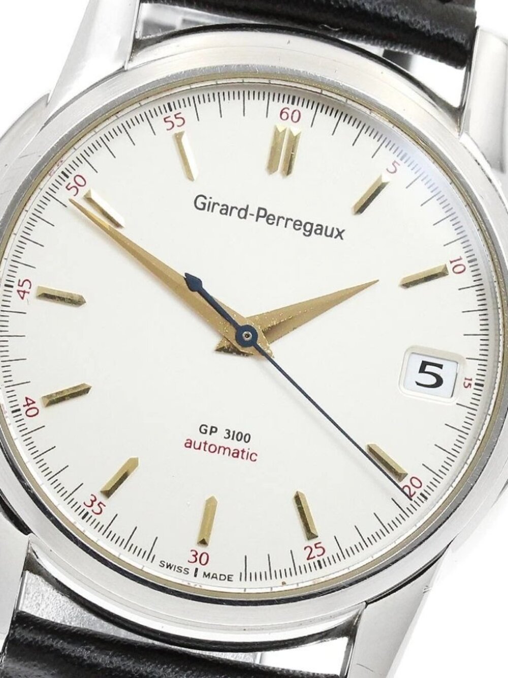 GIRARD PERREGAUX Gold Plated3100 9043 Date Silver Dial Automatic Men's_947228